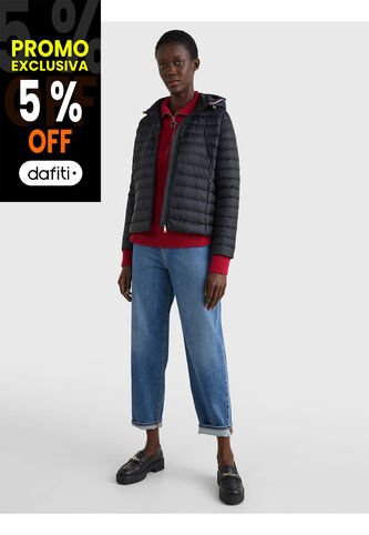 Chaqueta Negra Heritage Acolchada Para Mujer Tommy Hilfiger Tommy Hilfiger