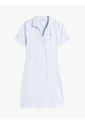 Vestido Celeste Tipo Polo Con Cuello En V Abierto Tommy Hilfiger de Tommy Hilfiger