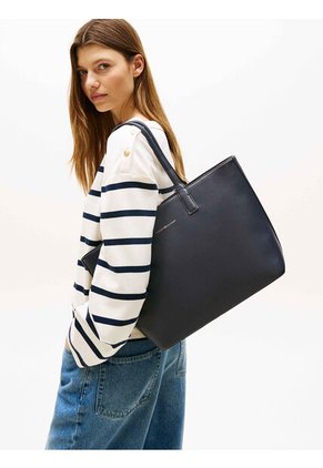 Bolso Azul Tote Con Logo Tommy Hilfiger