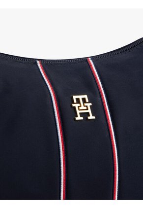 Bolso Azul De Hombro Con Cinta Distintiva Tommy Hilfiger