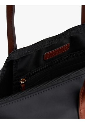 Bolso Negro Tote Con Monograma TH Tommy Hilfiger