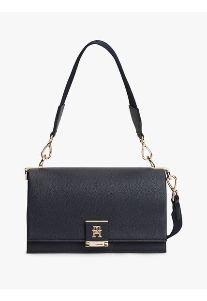 Bolso Azul Mensajero Con Cinta Distintiva Tommy Hilfiger