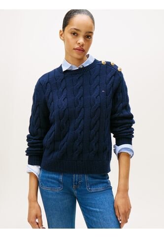Saco Azul De Cuello Redondo Con Botones Dorados Tommy Hilfiger Tommy Hilfiger
