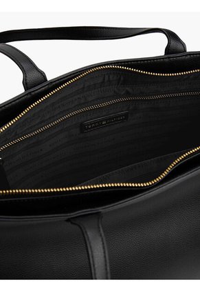 Bolso Negro Tote Con Logo Tommy Hilfiger