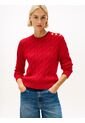 Saco Rojo De Cuello Redondo Con Botones Dorados Tommy Hilfiger de Tommy Hilfiger