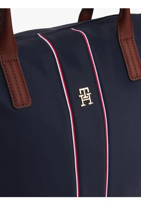 Bolso Azul Tote Corporate Con Monograma TH Tommy Hilfiger