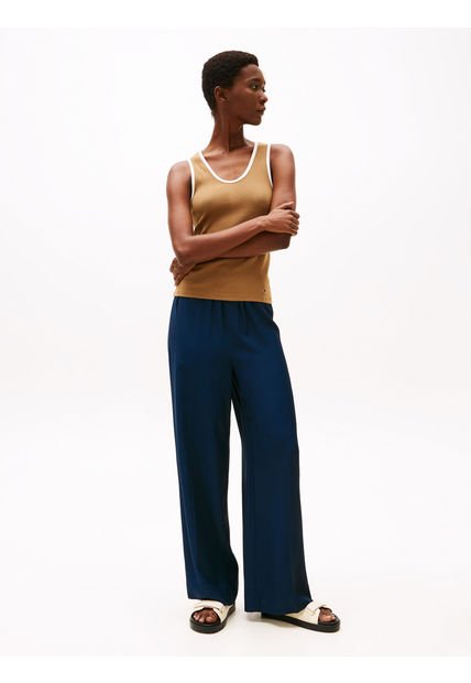 Pantalón Azul Holgado Sin Cierre Tommy Hilfiger