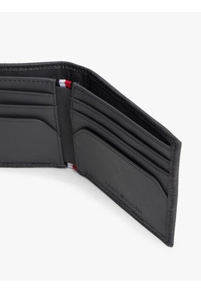 Billetera Gris De Cuero Con Inscripción Tommy Hilfiger