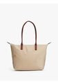 Bolso Beige Tote Con Monograma TH Tommy Hilfiger de Tommy Hilfiger