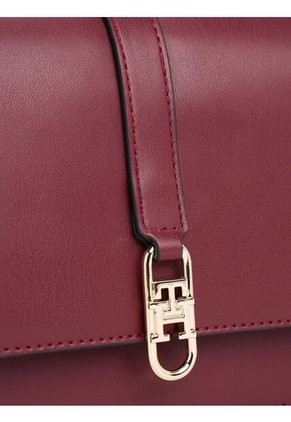 Bolso Rojo Cruzado Con Solapa Y Monograma TH Tommy Hilfiger