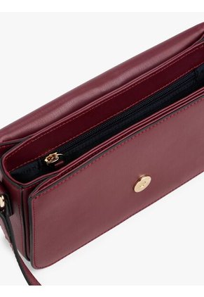 Bolso Rojo Cruzado Con Solapa Y Monograma TH Tommy Hilfiger