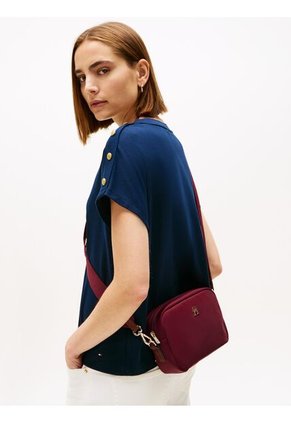Bolso Rojo Cruzado De Tejido Técnico Tommy Hilfiger