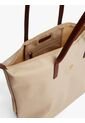 Bolso Beige Tote Con Monograma TH Tommy Hilfiger de Tommy Hilfiger