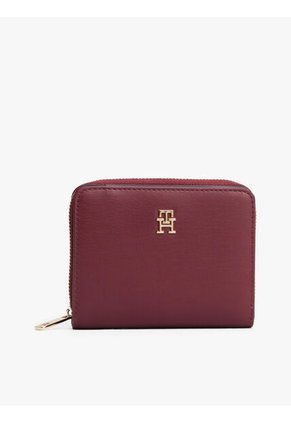 Billetera Roja De Solapa Con Monograma TH Tommy Hilfiger