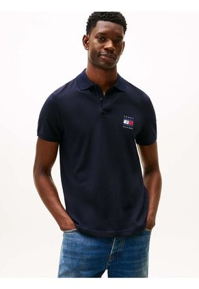 Polo Azul De Corte Regular Con Logo Gráfico Tommy Hilfiger