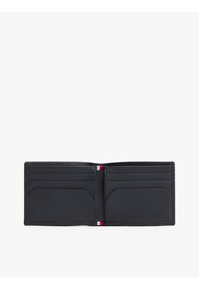 Billetera Azul De Cuero Con Inscripción Tommy Hilfiger