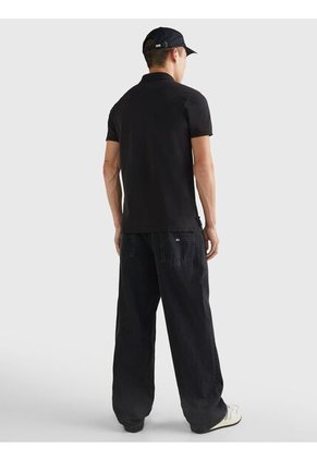 Polo Negro De Corte Slim Tommy Jeans
