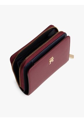 Billetera Roja De Solapa Con Monograma TH Tommy Hilfiger