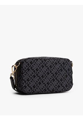 Bolso Negro Tipo Cámara TH ICON Con Jacquard Tommy Hilfiger