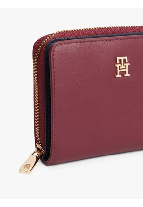 Billetera Roja De Solapa Con Monograma TH Tommy Hilfiger