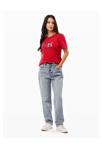 Camiseta Roja Con Logo Gráfico De Corte Regular Tommy Hilfiger Tommy Hilfiger