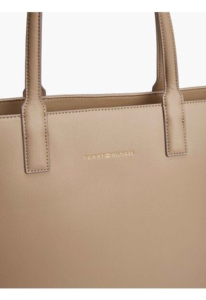 Bolso Beige Tote Con Logo Tommy Hilfiger