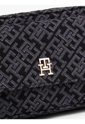 Bolso Negro Tipo Cámara TH ICON Con Jacquard Tommy Hilfiger