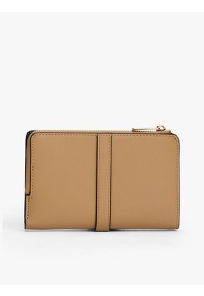 Billetera Beige Plegable Con Monograma TH Tommy Hilfiger