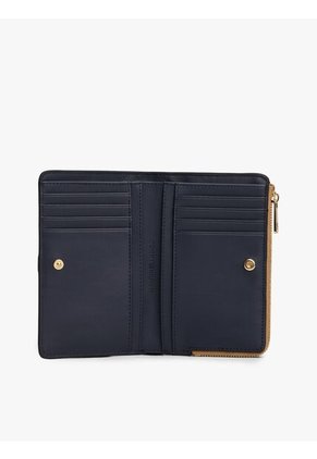 Billetera Beige Plegable Con Monograma TH Tommy Hilfiger