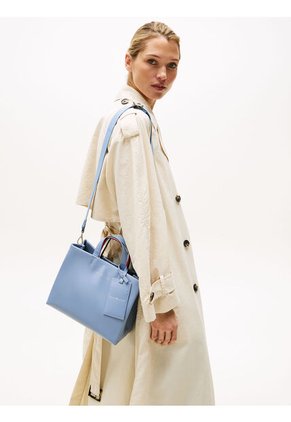 Bolso Azul Tote Cruzado Y Etiqueta Tommy Hilfiger