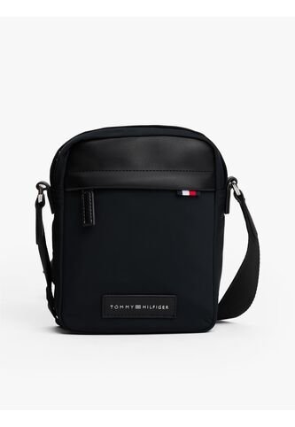 Bolso Negro Reporter Con Parche De Logo Tommy Hilfiger Tommy Hilfiger