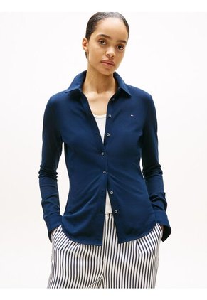 Camisa Multicolor De Piqué 1985 De Corte Slim Tommy Hilfiger