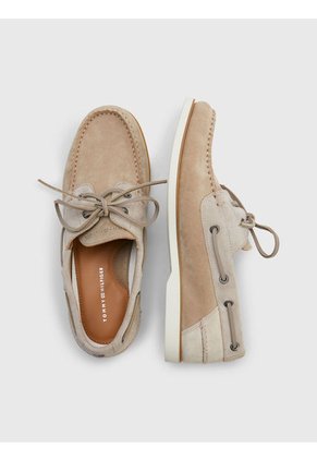 Náuticos Beige De Ante Con Logo Tommy Hilfiger