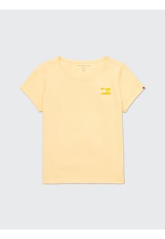 Camiseta Niña Amarilla Con Firma Sensorial Adaptive Tommy Hilfiger Tommy Hilfiger