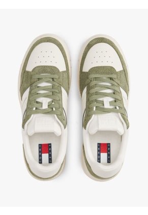 Tenis Verde De Mezcla De Ante Y Suela Cupsole Tommy Hilfiger