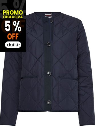 Chaqueta Acolchada Corta Sin Cuello Mujer Azul Tommy Hilfiger Tommy Hilfiger
