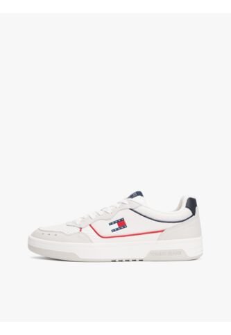 Tenis Negro De Cuero Con Suela Cupsole Tommy Hilfiger Tommy Hilfiger