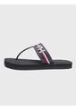 Sandalias Negro De Playa Con Rayas Globales Y Detalles De Herraje Tommy Hilfiger de Tommy Hilfiger