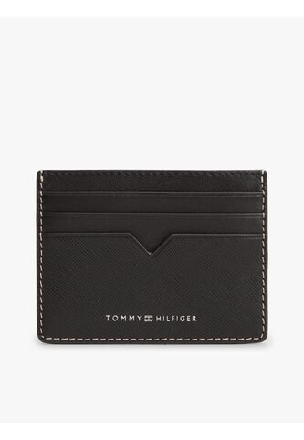 Tarjetero Negro De Cuero Con Logo Tommy Hilfiger Tommy Hilfiger