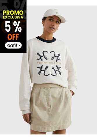 Saco Blanco Modern Con Logo De Cuerda Para Mujer Tommy Hilfiger Tommy Hilfiger