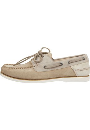Náuticos Beige De Ante Con Logo Tommy Hilfiger