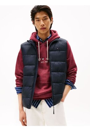 Chaleco Azul De Cuello Alto Acolchado Tommy Hilfiger