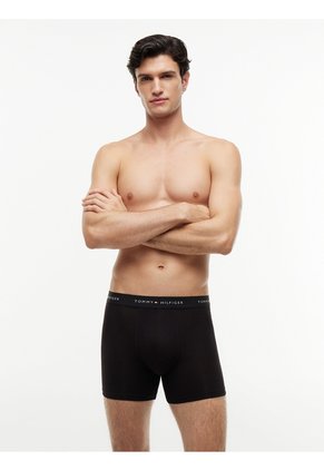 Pack Negro De 3 Boxer Brief Con Logo Tommy Hilfiger