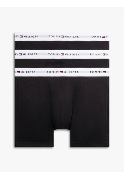 Pack Negro De 3 Calzoncillos Bóxer Signature Tommy Hilfiger