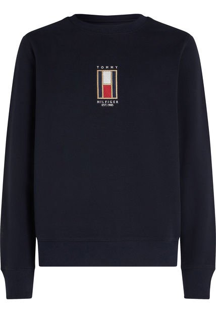 Saco Azul Con Logo Vertical Bordado Tommy Hilfiger