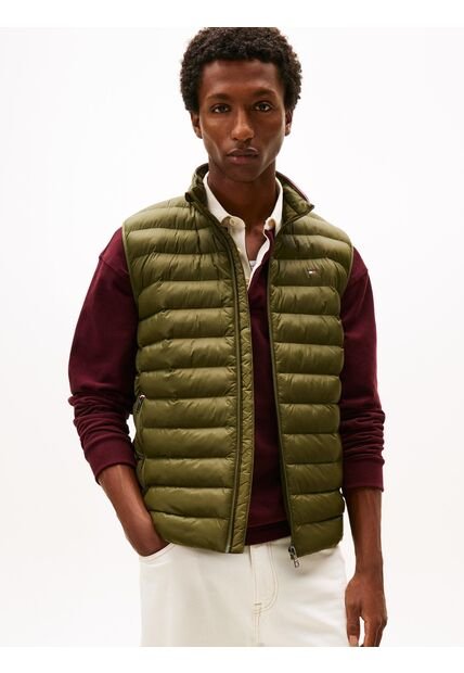Chaleco Verde Plegable En Tejido Que Repele El Agua Tommy Hilfiger
