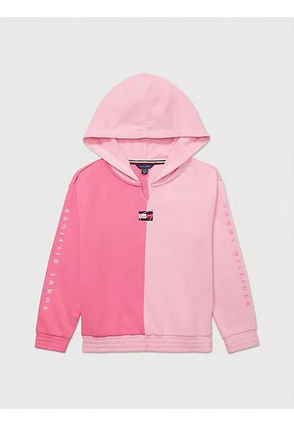 Buzo Rosado Niña Diseño De Bloques De Colores Adaptive Tommy Hilfiger