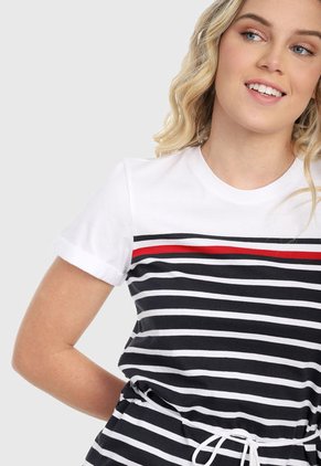 Vestido Blanco-Azul Tommy Hilfiger