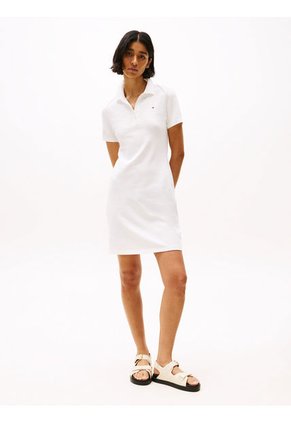 Vestido Blanco Tipo Polo 1985 De Corte Slim Tommy Hilfiger