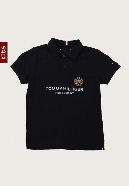 Polo Azul-Blanco-Amarillo Tommy Hilfiger Kids